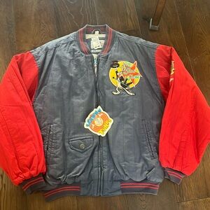 VINTAGE MIRAGE WARNER BROS LOONEY TUNES JACKET -large - Burbank Goes to Broadway